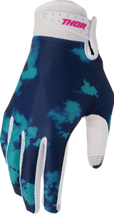 THOR Youth Launchmode Bleach Gloves - White/Aqua - XS 3332-1913