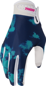 THOR Launchmode Bleach Gloves - White/Aqua - Large 3330-8328