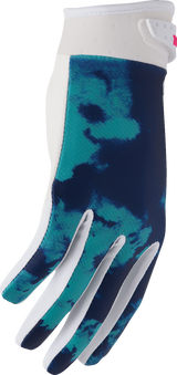 THOR Launchmode Bleach Gloves - White/Aqua - Large 3330-8328