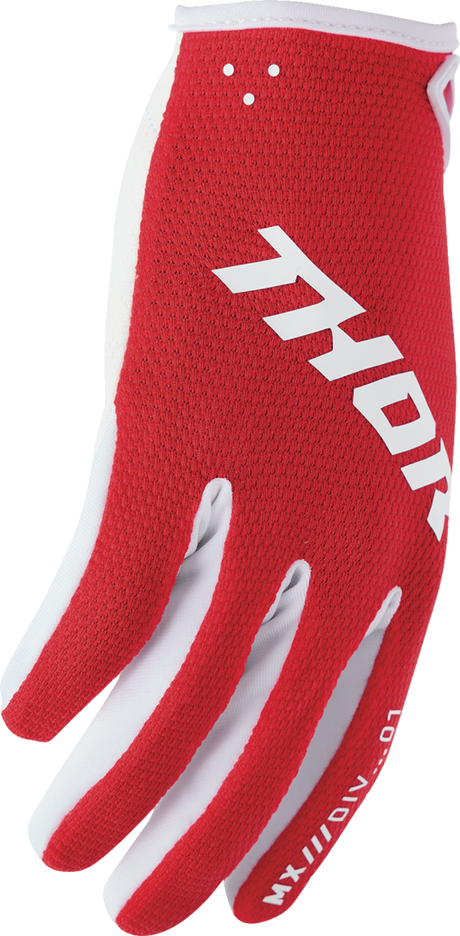 THOR Youth Ridemode Static Gloves - Red - Large 3332-1929