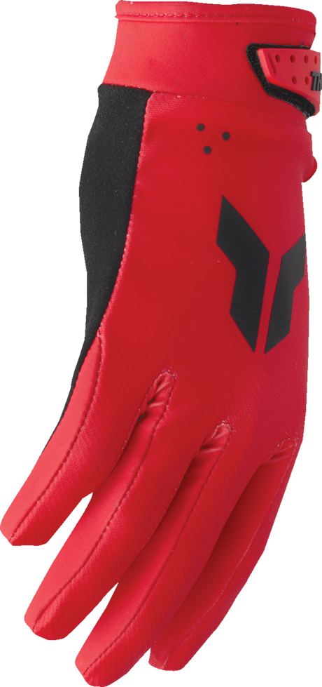 THOR Youth Launchmode Split Gloves - Red - Medium 3332-1946