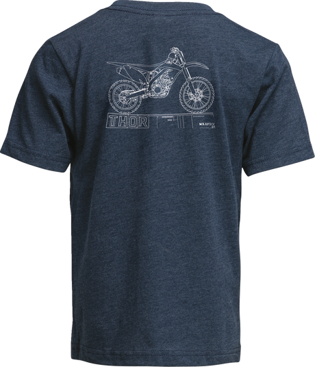 THOR Youth Blueprint T-Shirt - Navy - Medium 3032-3873