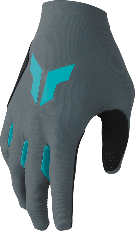 THOR Women's Sportmode Iconic Gloves - Gray/Aqua - Medium 3331-0281