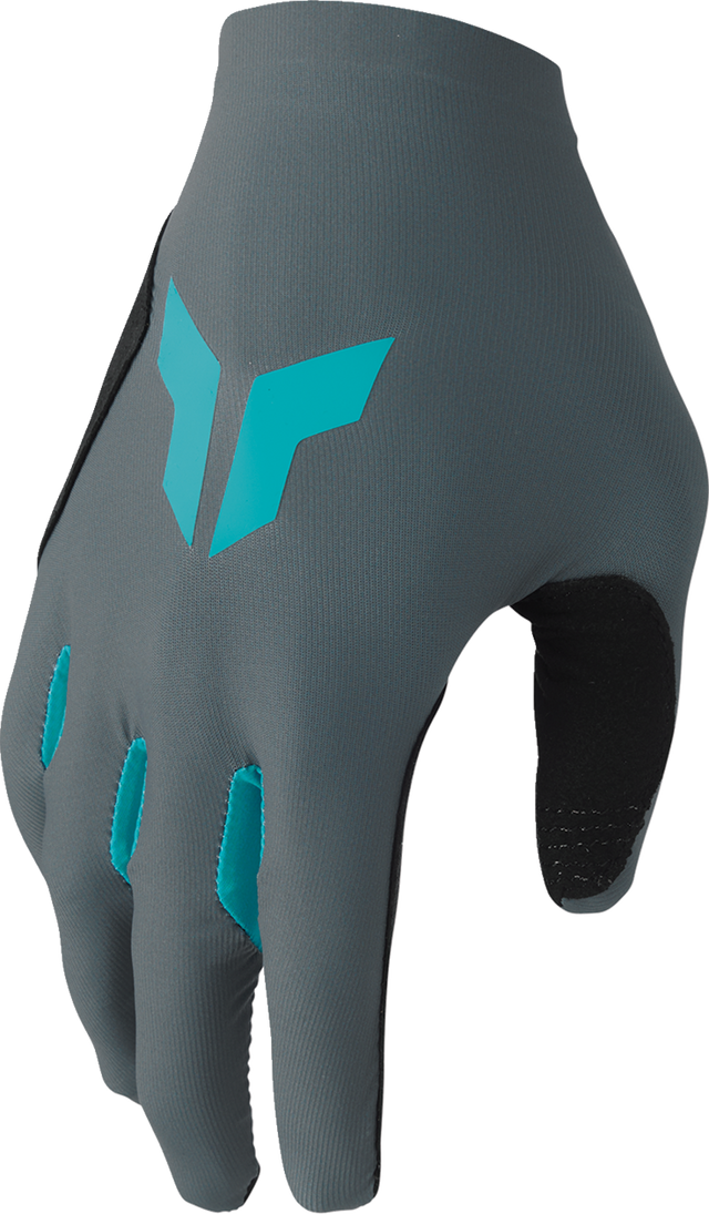THOR Women's Sportmode Iconic Gloves - Gray/Aqua - Medium 3331-0281