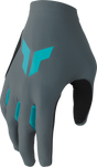 THOR Women's Sportmode Iconic Gloves - Gray/Aqua - XL 3331-0283
