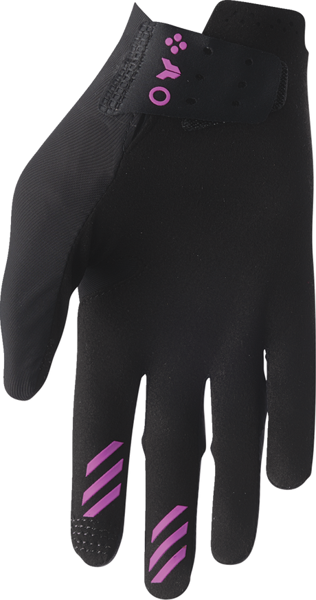 THOR Women's Sportmode Iconic Gloves - Black/Orchid - Small 3331-0284