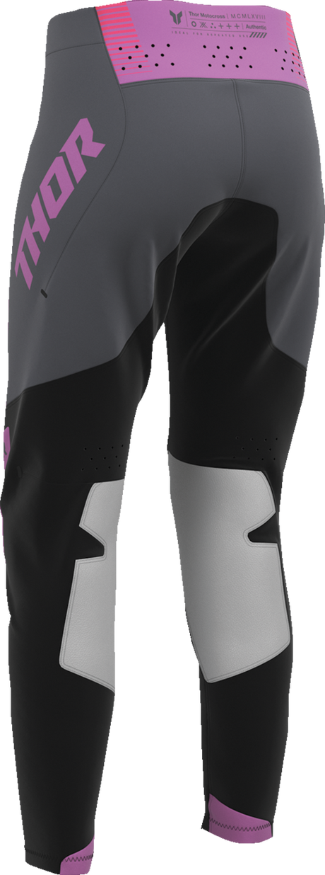 THOR Women's Sportmode Velocity Pants - Black/Orchid - US 1/2 2902-0400