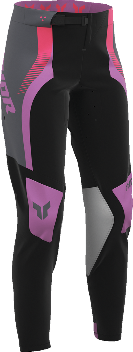 THOR Women's Sportmode Velocity Pants - Black/Orchid - US 7/8 2902-0403