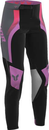 THOR Women's Sportmode Velocity Pants - Black/Orchid - US 13/14 2902-0406