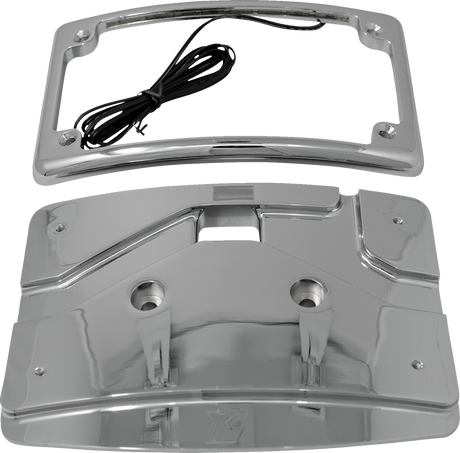 KODLIN USA Mount Kit - License Plate - Cureved - Chrome KUS20103