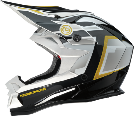 MOOSE OFFROAD MR3 Helmet - F.A.F. - White/Black/Gold - Large 0110-8930