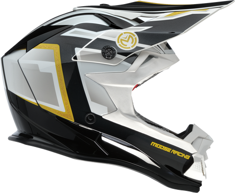 MOOSE OFFROAD MR3 Helmet - F.A.F. - White/Black/Gold - Medium 0110-8929