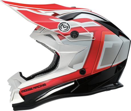 MOOSE OFFROAD MR3 Helmet - F.A.F. - White/Black/Red - XL 0110-8939