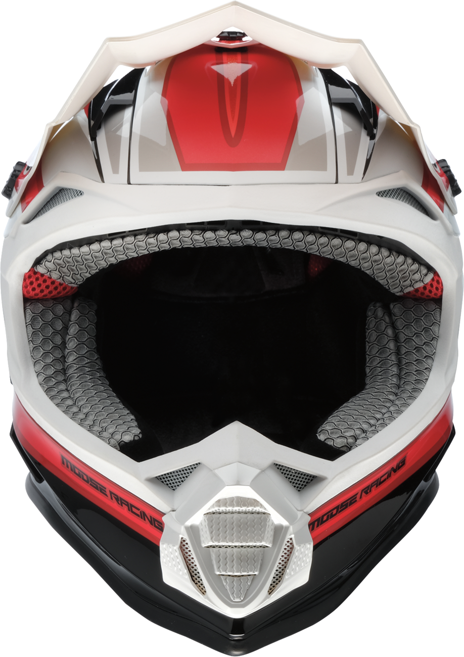 MOOSE OFFROAD MR3 Helmet - F.A.F. - White/Black/Red - Large 0110-8935