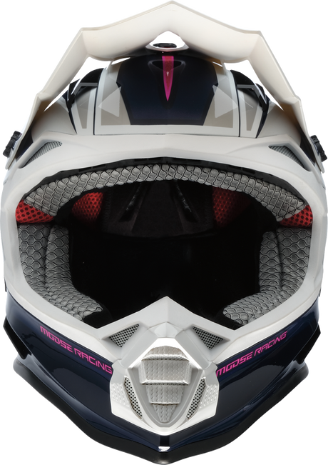 MOOSE OFFROAD MR3 Helmet - F.A.F. - White/Navy/Pink - Small 0110-8948