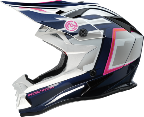 MOOSE OFFROAD MR3 Helmet - F.A.F. - White/Navy/Pink - 2XL 0110-8952
