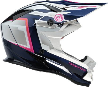 MOOSE OFFROAD MR3 Helmet - F.A.F. - White/Navy/Pink - 2XL 0110-8952