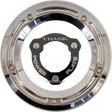 TRASK Derby Cover with Power Plate - Chrome/Black - Kit - '17-'25 Harley-Davidson TM-0051-CH-BK