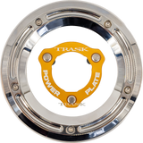 TRASK Derby Cover with Power Plate - Chrome/Gold - Kit - '17-'25 Harley-Davidson TM-0051-CH-GD