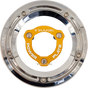 TRASK Derby Cover with Power Plate - Chrome/Gold - Kit - '17-'25 Harley-Davidson TM-0051-CH-GD
