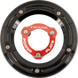 TRASK Derby Cover with Power Plate - Black/Red - Kit - '17-'25 Harley-Davidson TM-0051-BK-RD