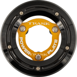 TRASK Derby Cover with Power Plate - Black/Gold - Kit - '18-'25 Softail TM-0052-BK-GD
