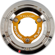 TRASK Derby Cover with Power Plate - Chrome/Gold - Kit - '18-'25 Softail TM-0052-CH-GD
