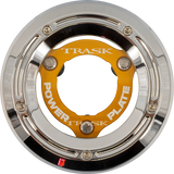 TRASK Derby Cover with Power Plate - Chrome/Gold - Kit - '18-'25 Softail TM-0052-CH-GD