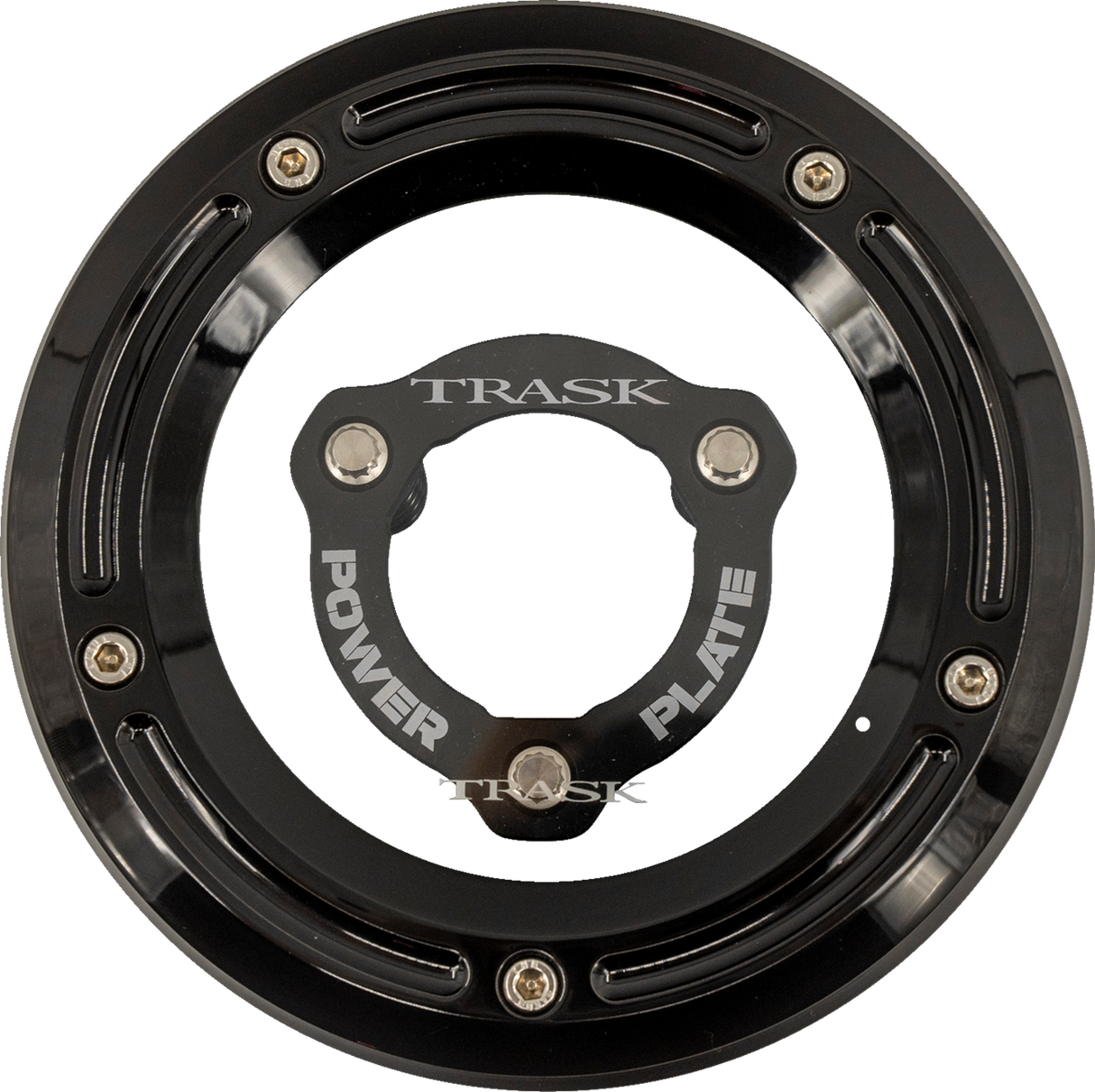TRASK Derby Cover with Power Plate - Black - Kit - '17-'25 Harley-Davidson TM-0051-BK-BK