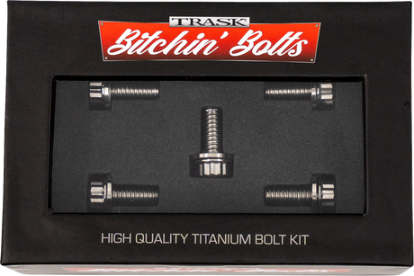 TRASK Bitchin' Bolts Hardware Kit - Titanium - M8 - Derby Cover TM-1050-A