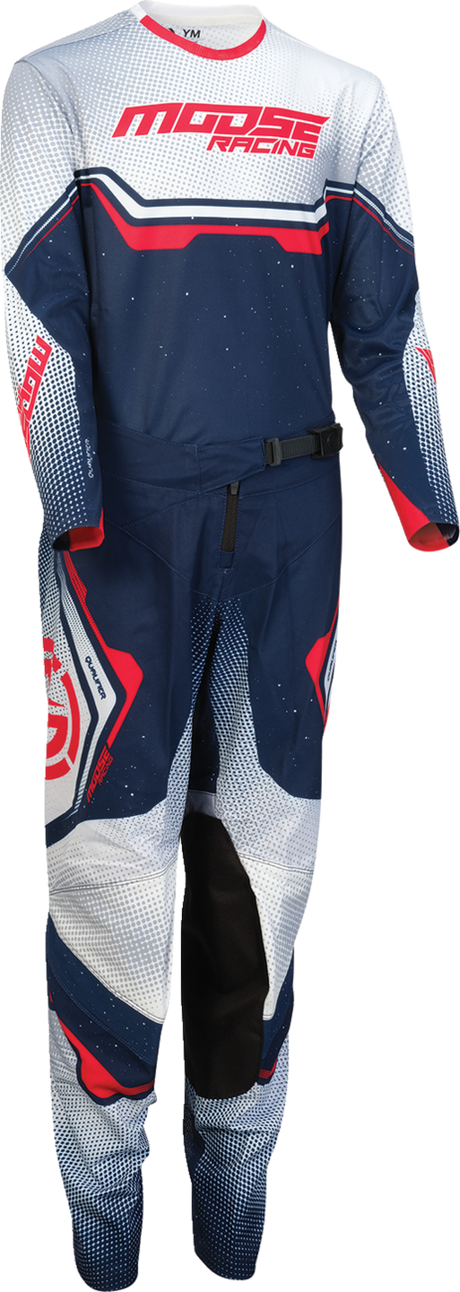 MOOSE OFFROAD Youth Qualifier? Pro Pants - Red/White/Blue - US 18 2903-2651