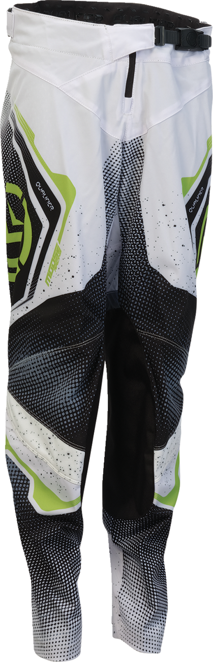 MOOSE OFFROAD Youth Qualifier? Pro Pants - White/Black/Green - US 18 2903-2665