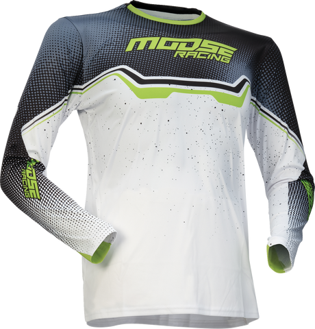 MOOSE OFFROAD Youth Qualifier? Jersey - White/Black/Green - 2XL 2912-2643