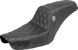 SADDLEMEN Step-Up Seat - Gripper - Black - Dyna '96-'03 SC89604D0
