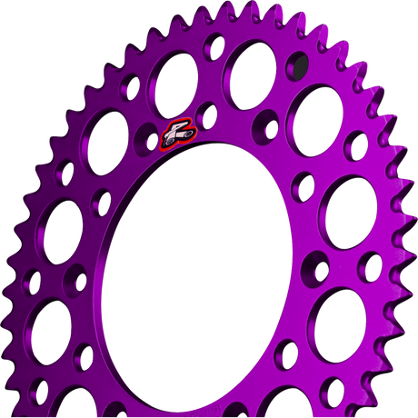 RENTHAL Rear Sprocket - Aluminum - 49 Tooth - Purple - Kawasaki/Suzuki 112U-520-49GEPE