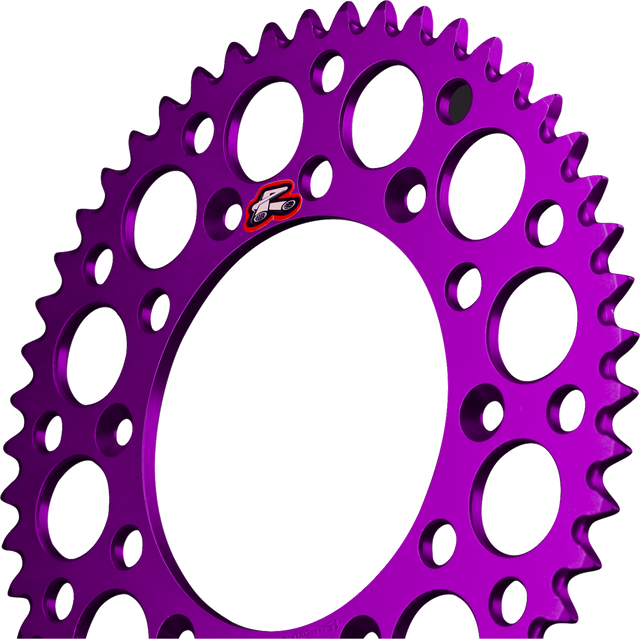 RENTHAL Rear Sprocket - Aluminum - 49 Tooth - Purple - Kawasaki/Suzuki 112U-520-49GEPE