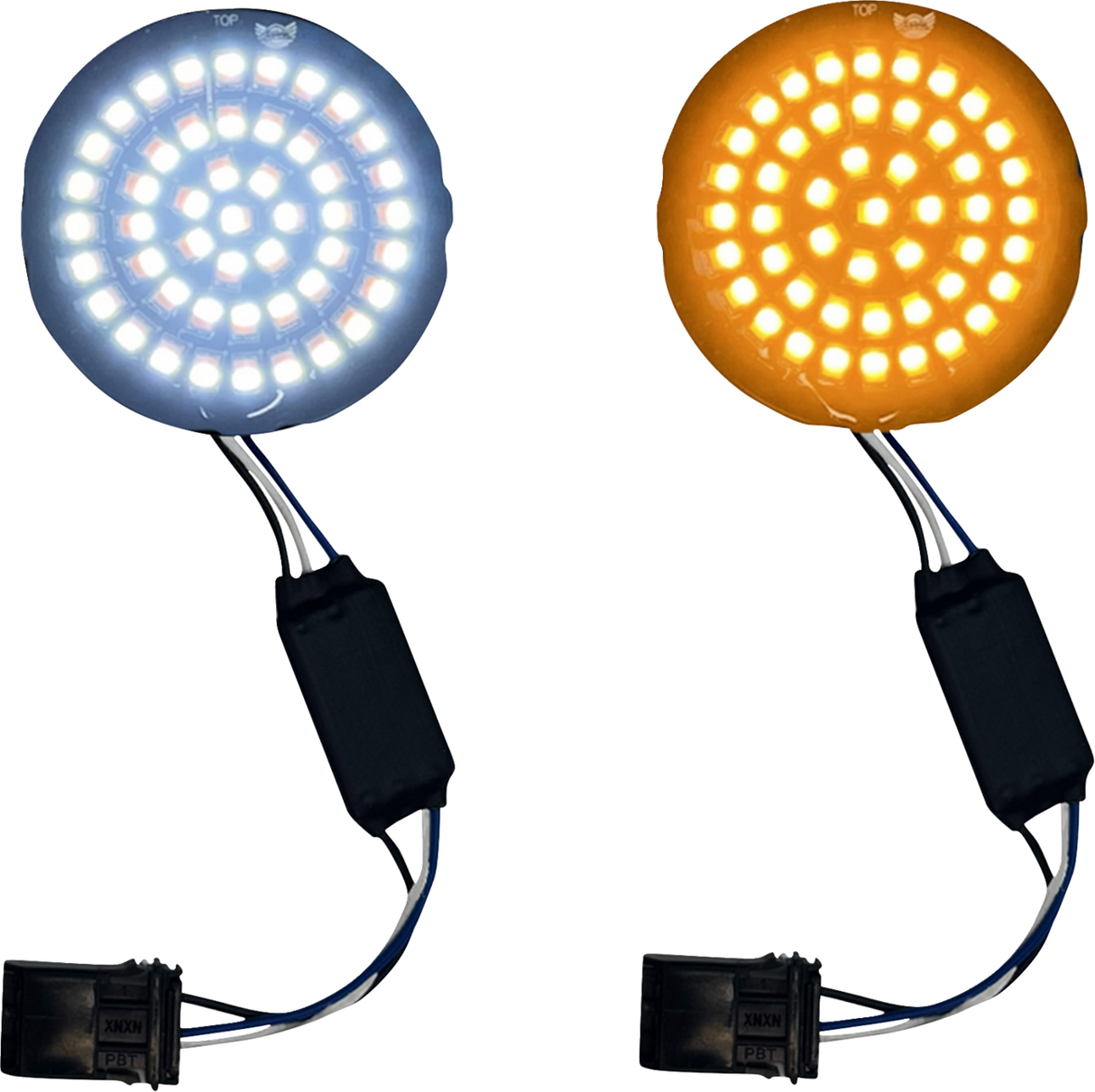 CUSTOM DYNAMICS Genesis? 4 Front Turn Signals - Amber/White GEN-4-AW-25ST