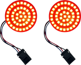 CUSTOM DYNAMICS Genesis? 4 Front Turn Signals - Red GEN-4-R-25ST