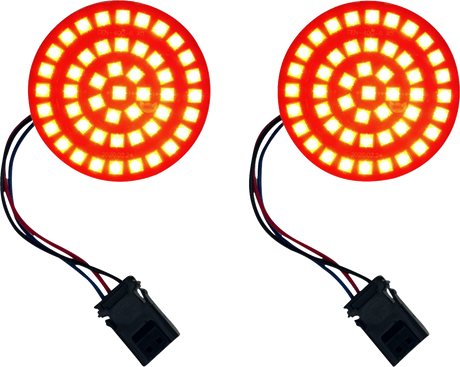 CUSTOM DYNAMICS Genesis? 4 Front Turn Signals - Red GEN-4-R-25ST