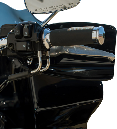 KLOCK WERKS Flare? Handguards - Harley-Davidson Cable Clutch - Black KWS-01-0120-CC