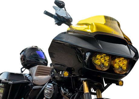 KLOCK WERKS Flare? Handguards - Harley-Davidson Hydraulic Clutch - Dark Smoke KWS-01-0122-HC