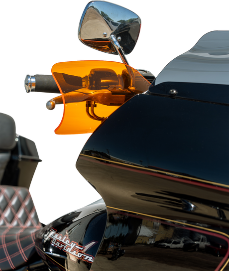KLOCK WERKS Flare? Handguards - Harley-Davidson Cable Clutch - Orange Ice KWS-01-0125-CC