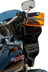 KLOCK WERKS Flare? Handguards - Harley-Davidson Hydraulic Clutch - Orange Ice KWS-01-0125-HC