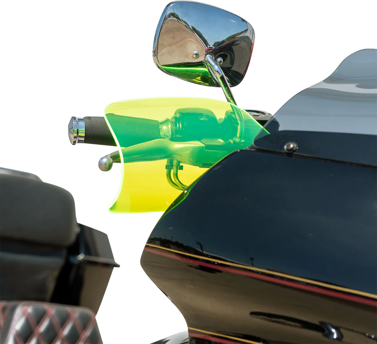 KLOCK WERKS Flare? Handguards - Harley-Davidson Cable Clutch - Green Ice KWS-01-0127-CC