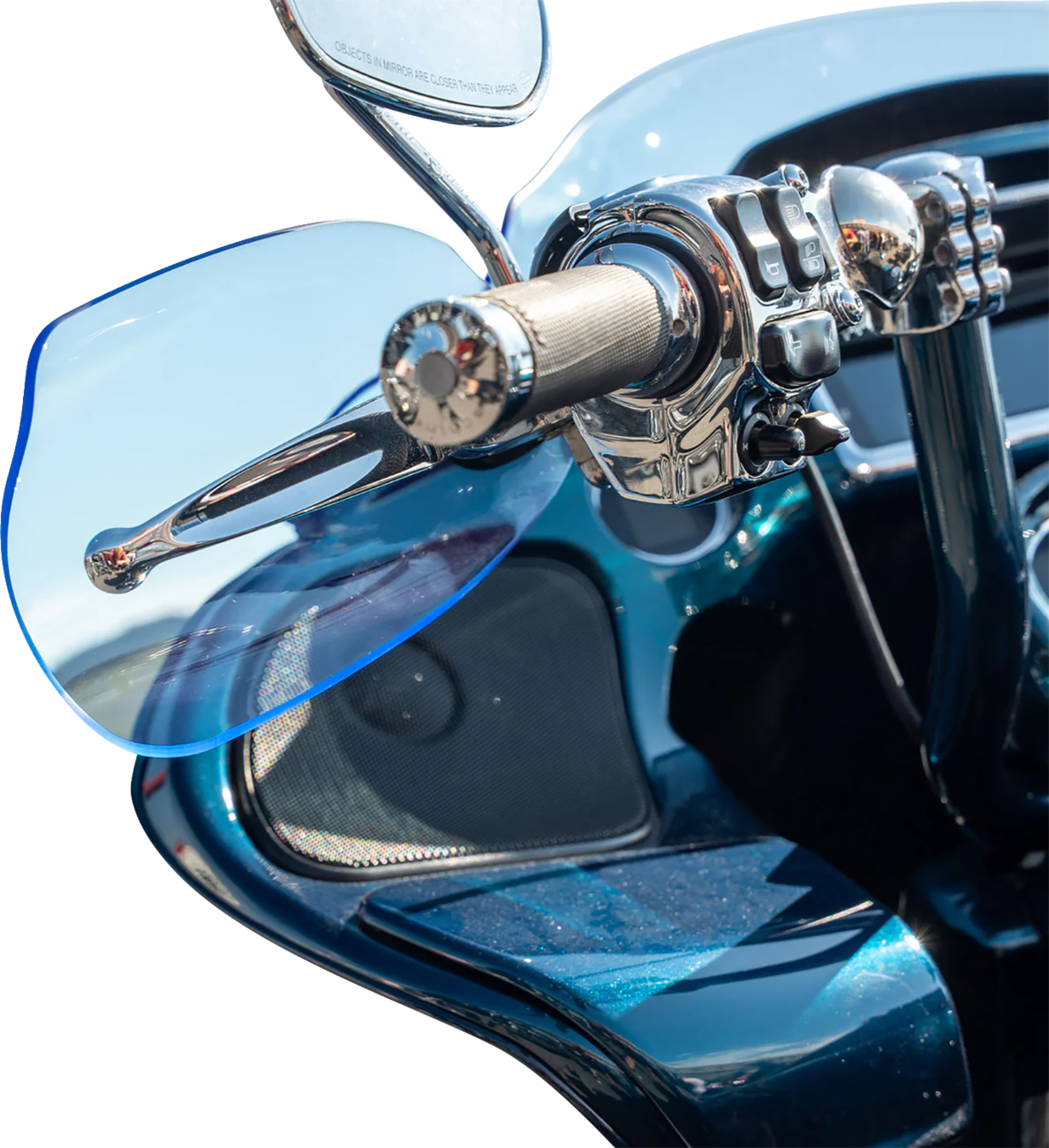 KLOCK WERKS Flare? Handguards - Harley-Davidson Hydraulic Clutch - Blue Ice KWS-01-0128-HC