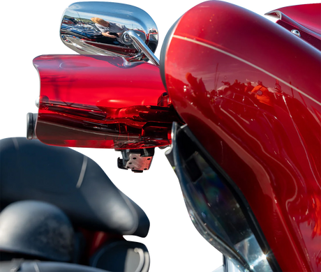 KLOCK WERKS Flare? Handguards - Harley-Davidson Cable Clutch - Red KWS-01-0129-CC