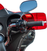KLOCK WERKS Flare? Handguards - Harley-Davidson Cable Clutch - Red KWS-01-0129-CC