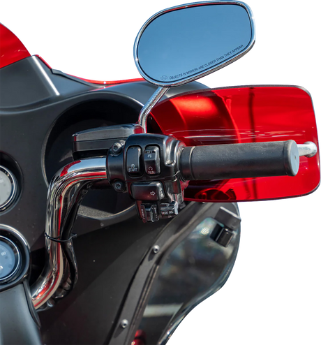 KLOCK WERKS Flare? Handguards - Harley-Davidson Cable Clutch - Red KWS-01-0129-CC
