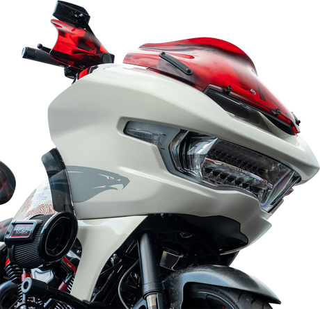 KLOCK WERKS Flare? Handguards - Harley-Davidson Cable Clutch - Red KWS-01-0129-CC