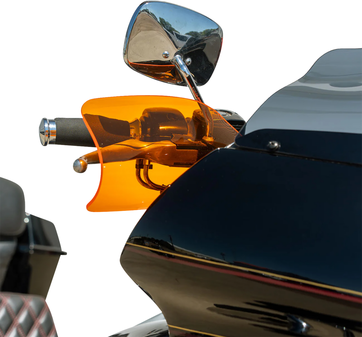 KLOCK WERKS Flare? Handguards - Harley-Davidson Cable Clutch - Orange KWS-01-0130-CC